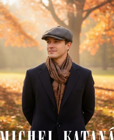 Кепка с козырьком, 8ми-клинка Мужская-Унисекс TWEED EDINBURG CLOUD из твида (Плотная Костюмно-Блейзерная ШЕРСТЬ) TWEED.8-EDINBURG/CLOUD